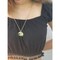 Modern Polished Brass Elephant Necklace Pendant with Long Chain Minimalist Jewelry Style